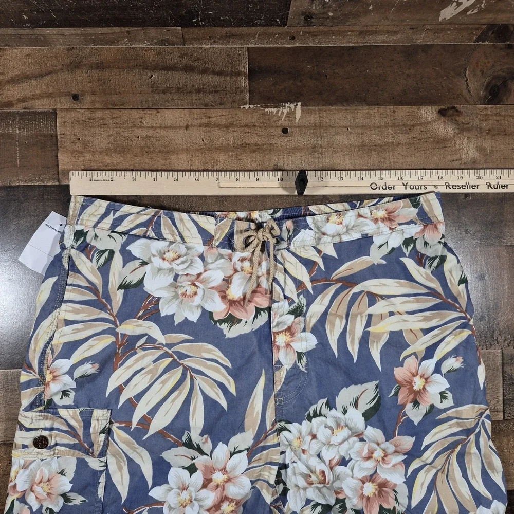 Vintage 90s Polo Ralph Lauren Swim Trunks Shorts Mens XL Floral New